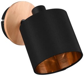 Spot negru/în culoare naturală ø 12 cm Tommy – Reality