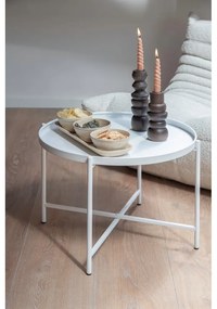 Măsuță de cafea albă rotundă din metal ø 50 cm Meseta – Leitmotiv