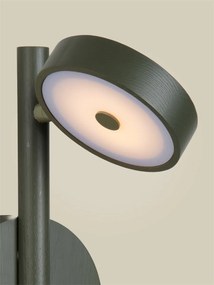 Aplica de perete LED din lemn de frasin verde Okinawa