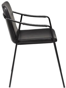 Scaun de dining din piele artificială DAN-FORM Denmark Boto, negru