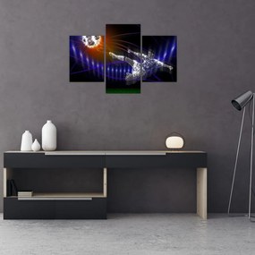 Tablou - Fotbaliști în săritură (90x60 cm)