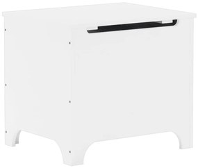 4002336 vidaXL Cutie depozitare capac "RANA", alb, 60x49x54 cm, lemn masiv pin