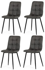 Set de scaune de sufragerie Vintage CT-281 BK3, 4buc
