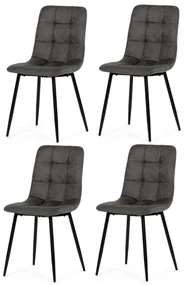Set de scaune de sufragerie Vintage CT-281 BK3, 4buc