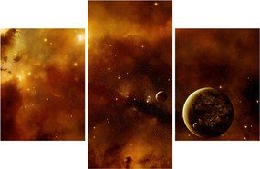 Tablou - Planete cu nebuloasă (90x60 cm)