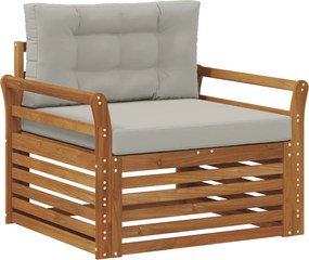 vidaXL Set de canapele de exterior Lemn de acacia solid și poliester
