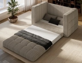 Canapea Kastol , beige velour extensibil, 137x71x74 cm – Modullo 18
