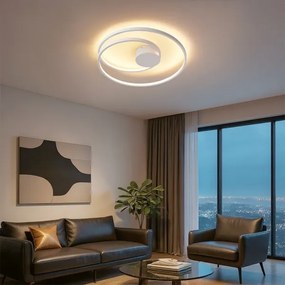 Brilagi - Plafonieră LED reglabilă TWISTER LED/48W/230V, Ø 50 cm, albă + telecomandă