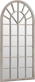 vidaXL Oglindă de grădină, nisipiu, 90x45 cm, fier, pentru uz exterior