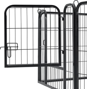 Juskys Pix metalic pentru catelusi - 160×160×60 cm