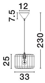 Lustra/Pendul design decorativ, LUPE D 33cm
