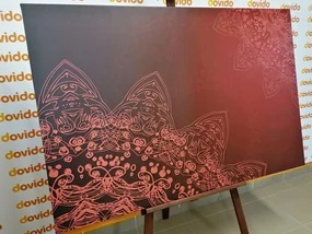 Tablou elemente moderne de mandala în nuanțe de maro