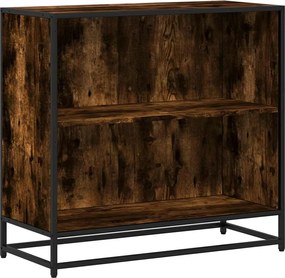 vidaXL Bibliotecă, stejar fumuriu, 80,5x35x76 cm, lemn prelucrat