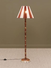 Lampadar din margele de sticla, cu abajur din bumbac, Morena