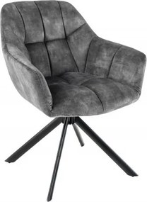 Set 2 scaune pivotante Papillon, catifea gri