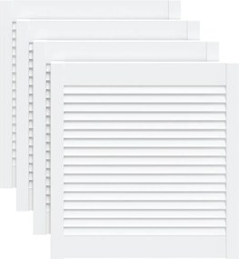 vidaXL Uși dulap design lambriu 4 buc. alb 61,5x59,4 cm lemn masiv pin