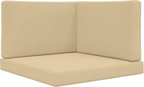 vidaXL Perna pentru canapea de exterior 3 pcs Bej Poliester