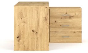 Birou JULES cu sertare și colț reversibil (stânga/dreapta), stejar artisan