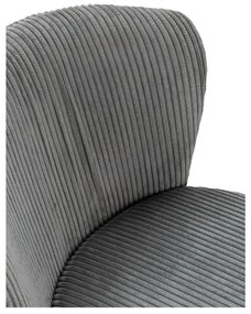 Scaune de dining gri 4 buc. din catifea reiată Megan – Marckeric