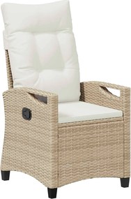 vidaXL Scaun de grădină rabatabil Bej și crem 56 x 60 x 112 cm