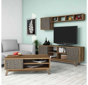 Mobilier living Inge (Nuc + albastru). 1089287