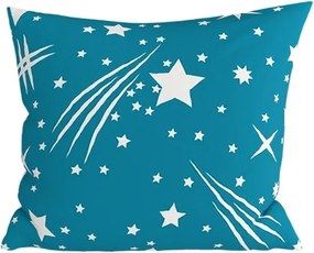 Fata de perna din policoton NIGHT SKY POLY 45x45 cm, turcoaz.
