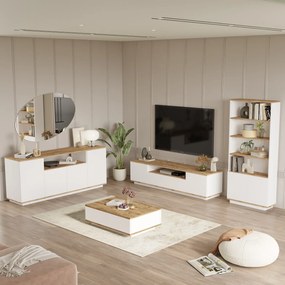 Mobilier living Freddie 19 (Pin atlantic + Alb). 1073056