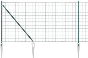 vidaXL Gard cu Stâlp Verde 1,2 x 25 m Oțel