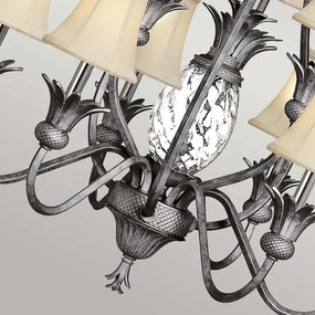 Lustră pe lanț Hinkley HK-PLANT10-PL PLANTATION 10xE14/40W/230V argintiu