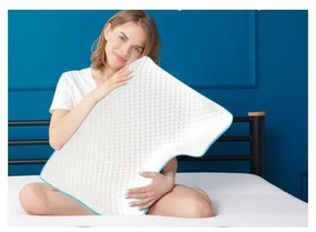 Pernă anatomică cu umplutură de spumă cu memorie 40x58 cm – Mila Home