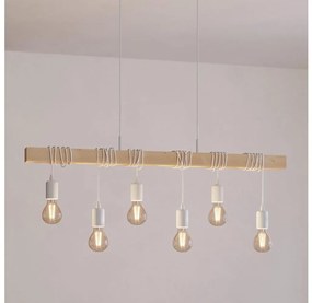 Eglo 43705 - Lustră suspendată pe cablu TOWNSHEND 6xE27/60W/230V