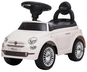 Bicicletă fără pedale Fiat 500 crem