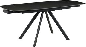 Masa extensibila URSA, negru cu efect de marmura, ceramica/metal, 125/