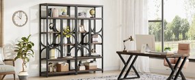RAI53 - Rafturi, etajera 80 cm, pentru birou, biblioteca living, hol, dormitor, bucatarie, camera copii, stil industrial - Maro