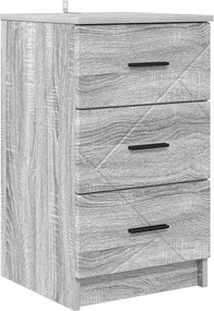 vidaXL Dulap de noapte sonoma gri 38 x 38 x 66 cm Lemn compozit