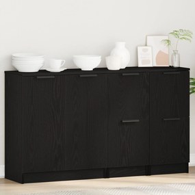 vidaXL Bufet Stejar Negru 180 x 30 x 70 cm Lemn compozit