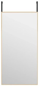 Oglinda pentru usa, auriu, 40x80 cm, sticla si aluminiu 1, Auriu, 40 x 80 cm