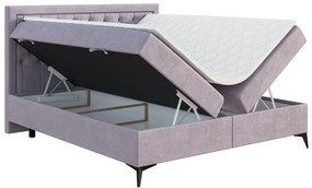 Pat de o persoană boxspring 120 cm Lavande (levandula) (cu saltea și sp. depozitare). 1043405