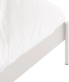 Pat matrimonial alb din oțel fără tăblie cu somieră 180x200 cm Eton Basic – noo.ma