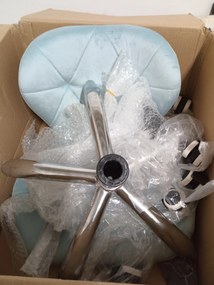 OFERTA Scaun de birou albastru deschis AVOLA VELVET II. calitate