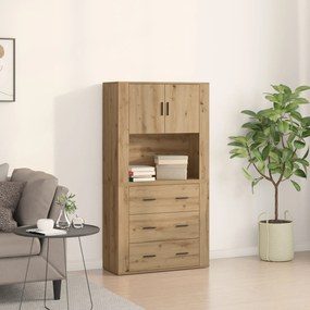 vidaXL Bibliotecă înaltă Artisan Oak 80x33x150 cm Lemn prelucrat
