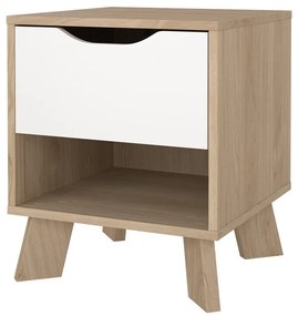 Noptieră albă-în culoare naturală Ikast – Tvilum