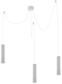 Lustra cu pendule design modern Locus 3 alba ZZ AZ3403