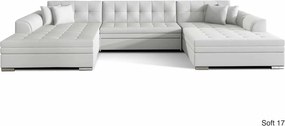 Colțar lemn masiv Formă U Extensibil Leyton 355x165cm Personalizabil