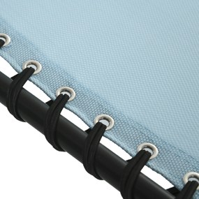 Outsunny Șezlong pliabil, husă respirabilă, cadru metalic, 189 x 58 x 30 cm, Albastru-verzui | Aosom Romania