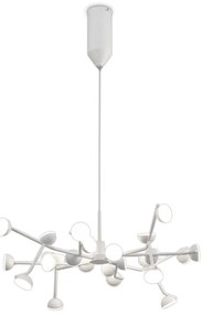 Lustra LED dimabil design modern ADN alb Medium