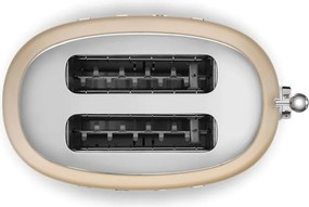 Prаjitor de pаine SMEG 50's Style TSF01CHMEU, 950 W, 2 felii, 6 trepte, Tava pentru firimituri, Cablu integrat, Otel inoxidabil, Sampanie