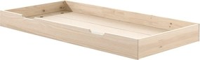 Pat pentru copii în culoare naturală cu extensie suplimentară din lemn de pin cu somieră 90x200 cm Margrit – Vipack