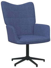 327978 vidaXL Scaun de relaxare cu taburet, albastru, textil