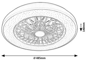 Rabalux 71332 - LED lampă cu ventilator DALFON 48W/230V 3000-6500K + DO